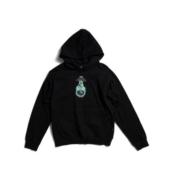 VOLCOM Black Big Boys Udder Space Pull Over Hoodie - Picture 1 of 2